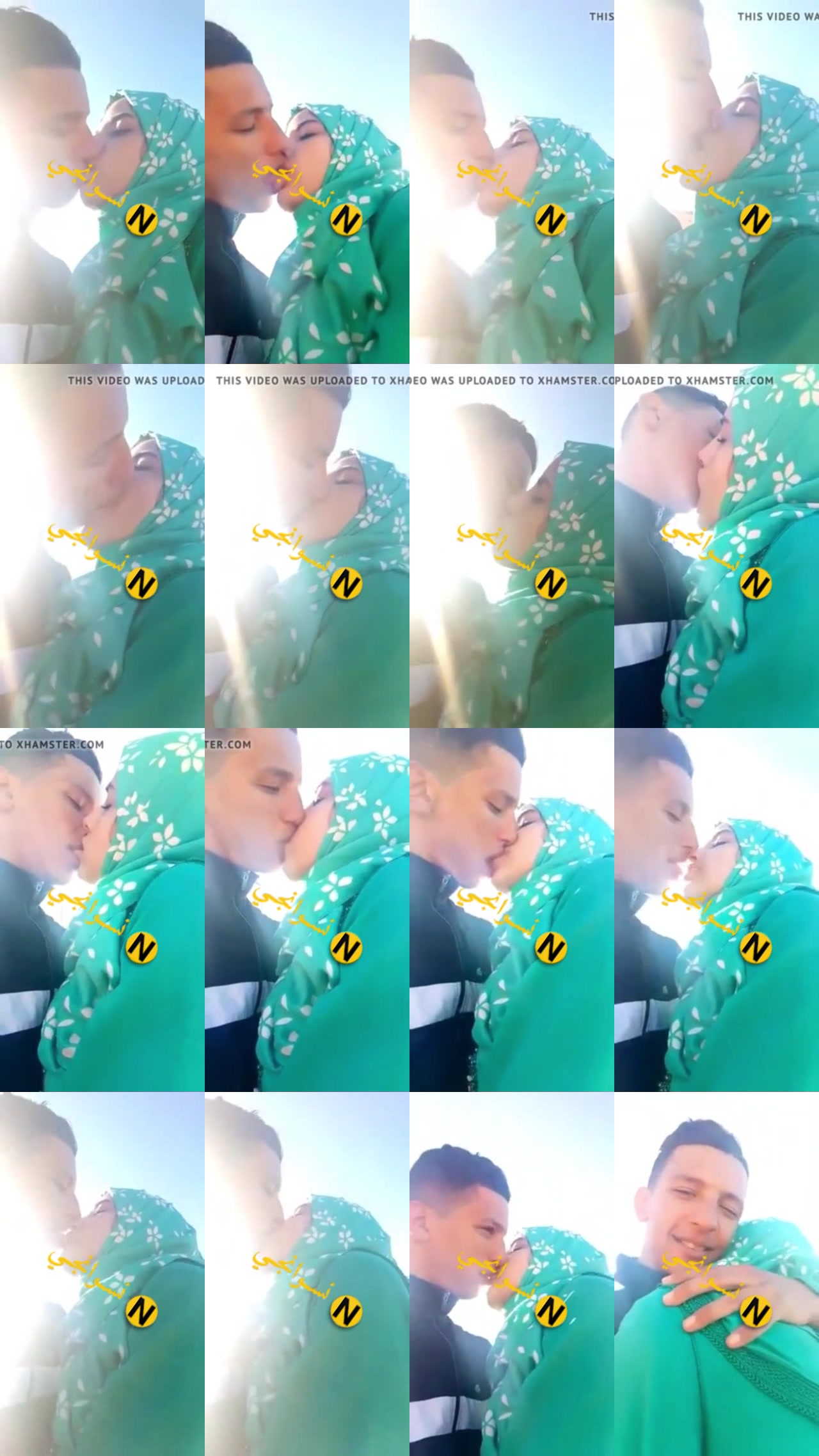 قحبه محجبه في الجنينه مع صاحبها بوس و تقفيش في بزازها و يفرك كسها نار